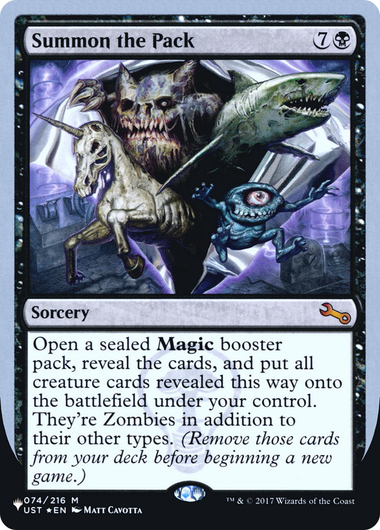 Image of Summon the Pack (Unfinity Foil Edition) [The List]