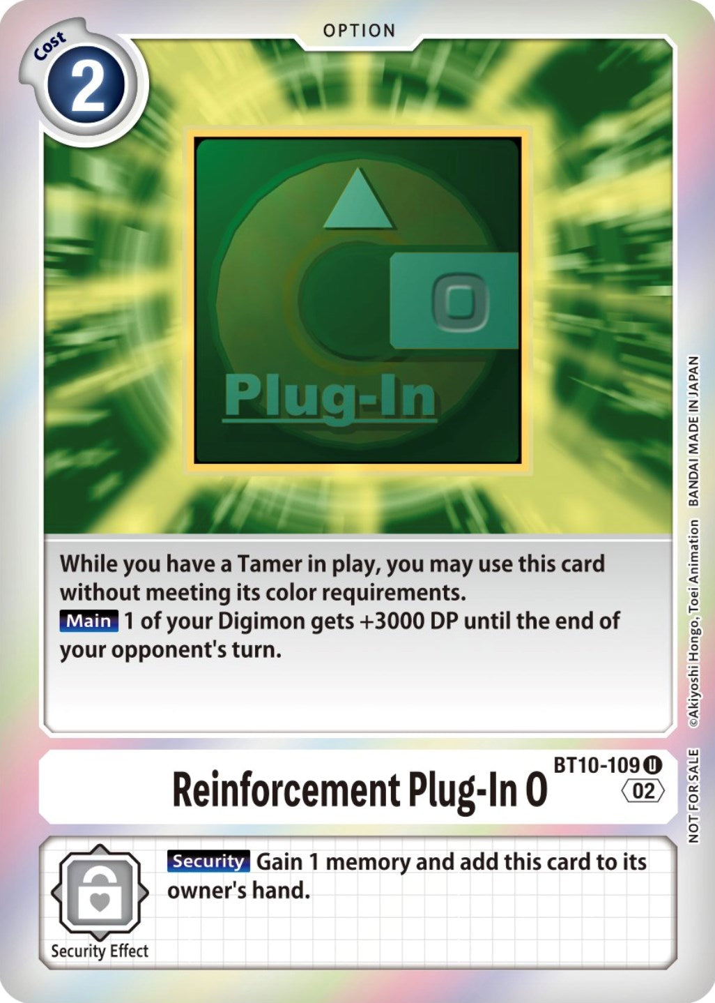 Image of Reinforcement Plug-In 0 [BT10-109] (Event Pack 4) [Xros Encounter Promos]