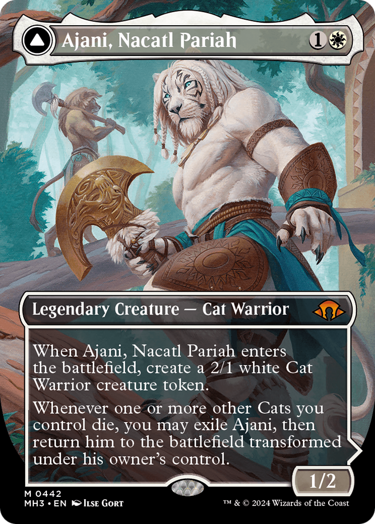Image of Ajani, Nacatl Pariah // Ajani, Nacatl Avenger (Borderless) [Modern Horizons 3]