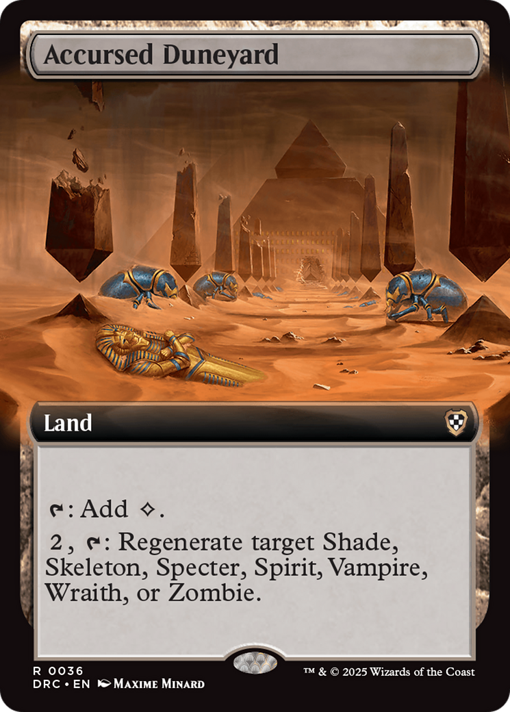 Image of Accursed Duneyard (Extended Art) [Aetherdrift Commander]