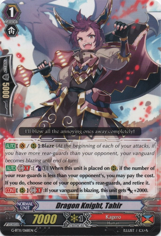 Image of Dragon Knight, Tahir (G-BT11/068EN) [Demonic Advent]