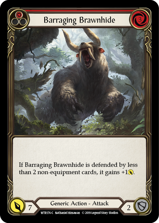 Image of Barraging Brawnhide (Red) [WTR176-C] (Welcome to Rathe)  Alpha Print Normal