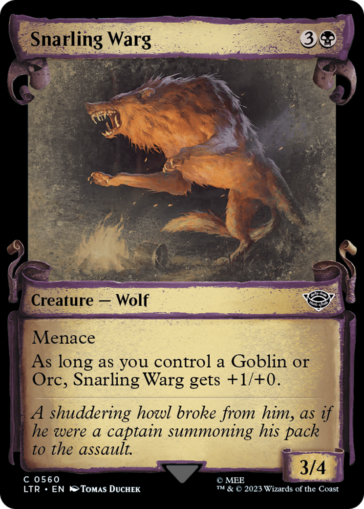 Image of Snarling Warg [The Lord of the Rings: Tales of Middle-Earth Showcase Scrolls]