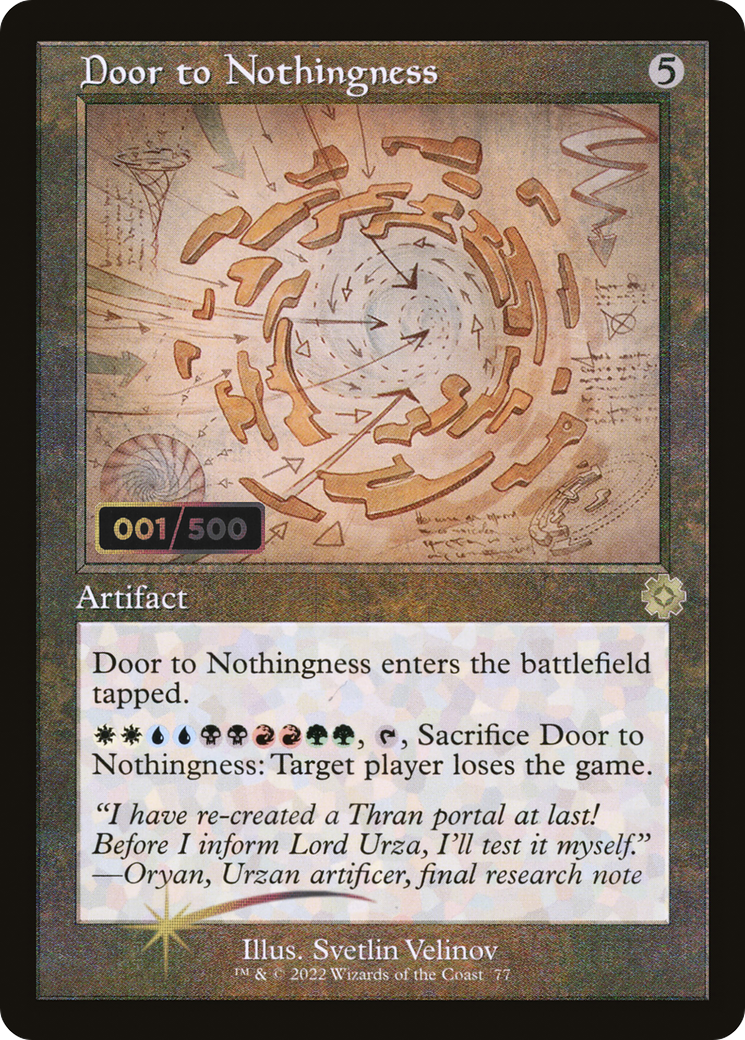 Image of Door to Nothingness (Retro Schematic) (Serialized) [The Brothers' War Retro Artifacts]
