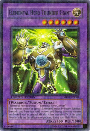 Image of Elemental Hero Thunder Giant [MF01-EN001] Parallel Rare