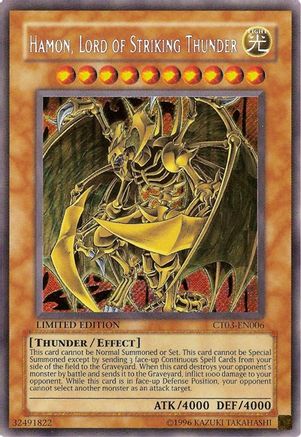 Image of Hamon, Lord of Striking Thunder [CT03-EN006] Secret Rare