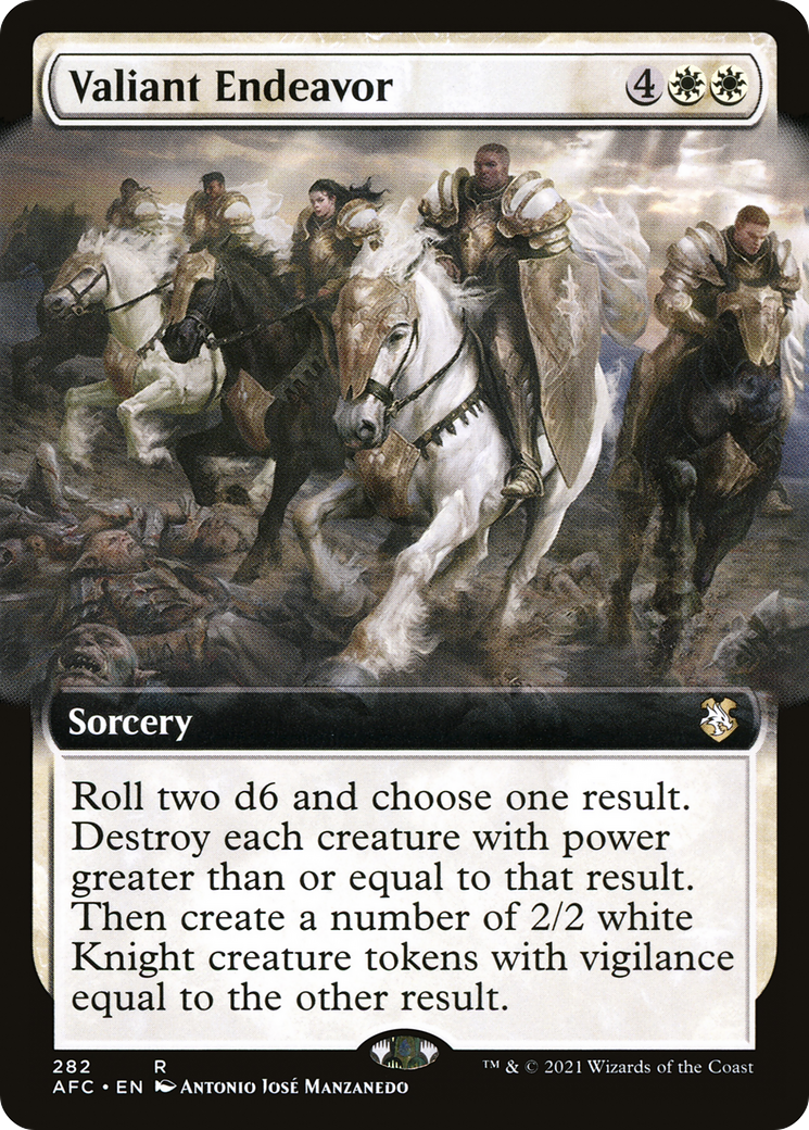 Image of Valiant Endeavor (Extended Art) [Dungeons & Dragons: Adventures in the Forgotten Realms Commander]