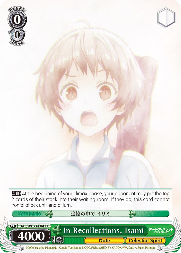 Image of In Recollections, Isami (DAL/WE33-E041 C) (Parallel Foil) [Date A Bullet]