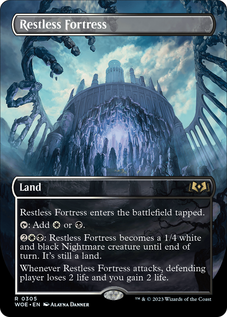 Image of Restless Fortress (Borderless Alternate Art) [Wilds of Eldraine]