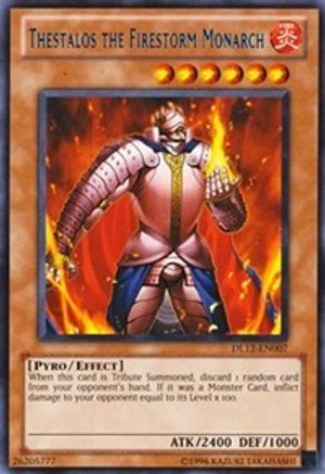 Image of Thestalos the Firestorm Monarch (Blue) [DL12-EN007] Rare