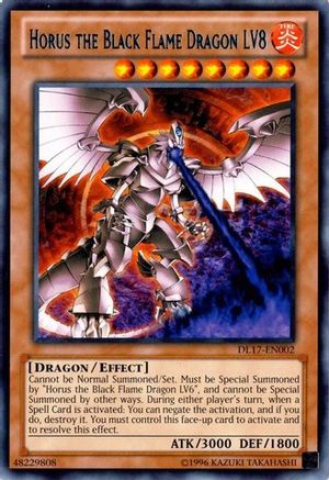 Image of Horus the Black Flame Dragon LV8 (Blue) [DL17-EN002] Rare