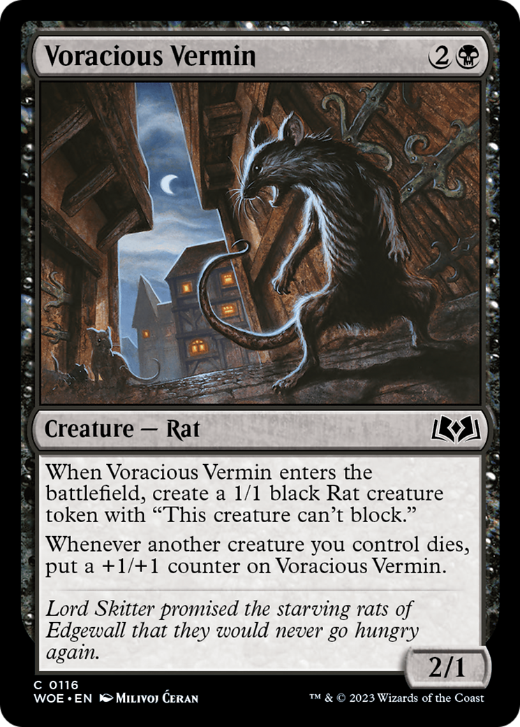 Image of Voracious Vermin [Wilds of Eldraine]