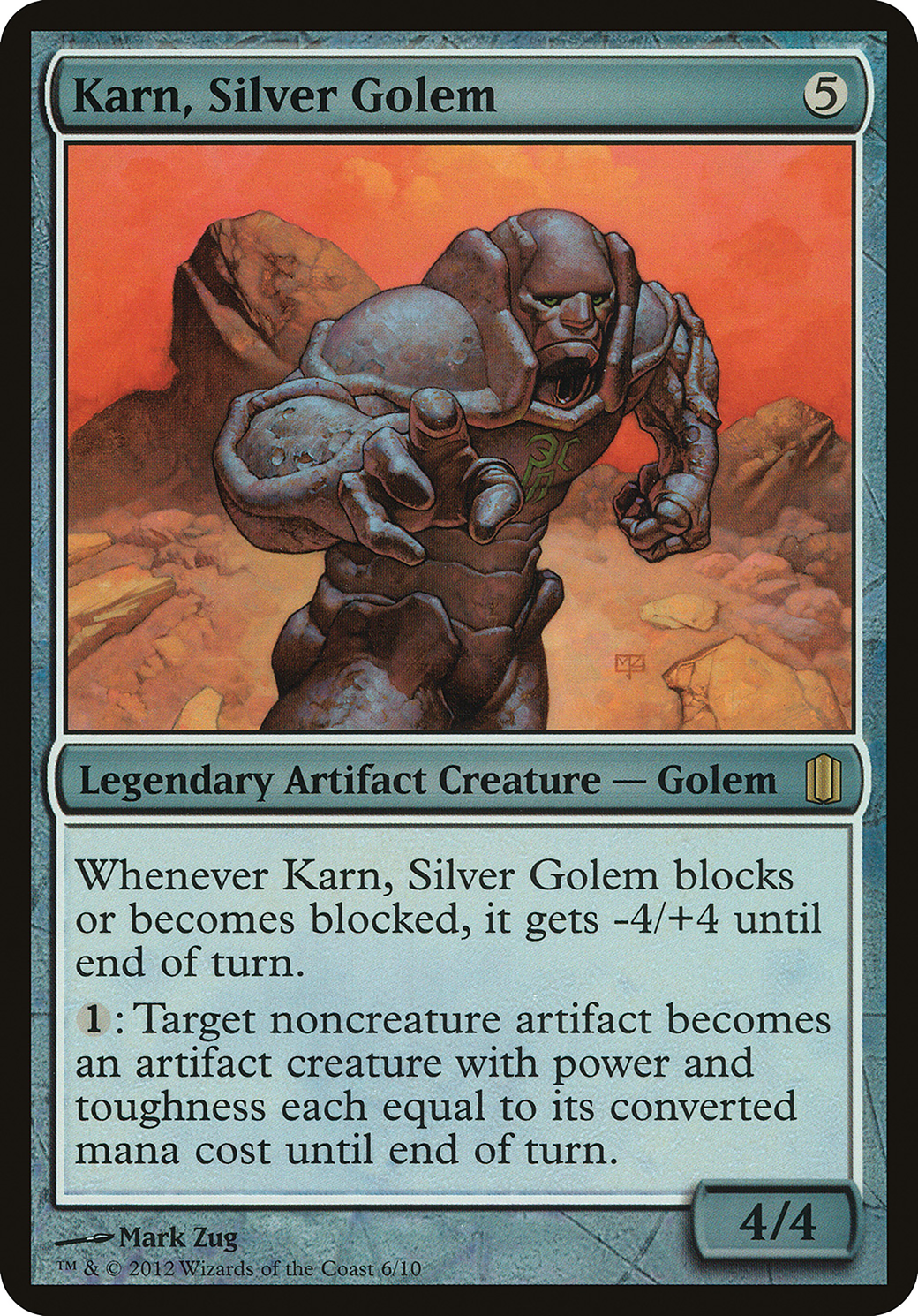 Image of Karn, Silver Golem (Oversized) [Commander's Arsenal Oversized]