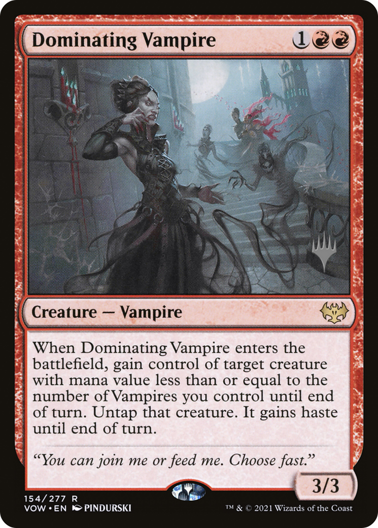 Image of Dominating Vampire (Promo Pack) [Innistrad: Crimson Vow Promos]