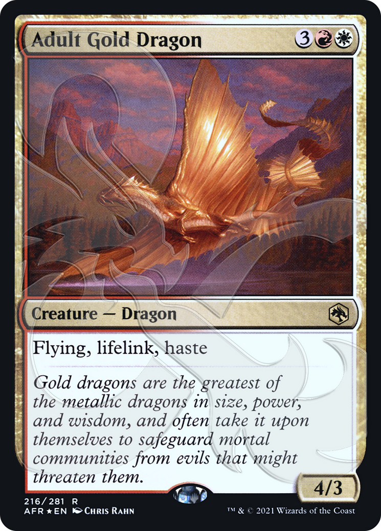 Image of Adult Gold Dragon (Ampersand Promo) [Dungeons & Dragons: Adventures in the Forgotten Realms Promos]