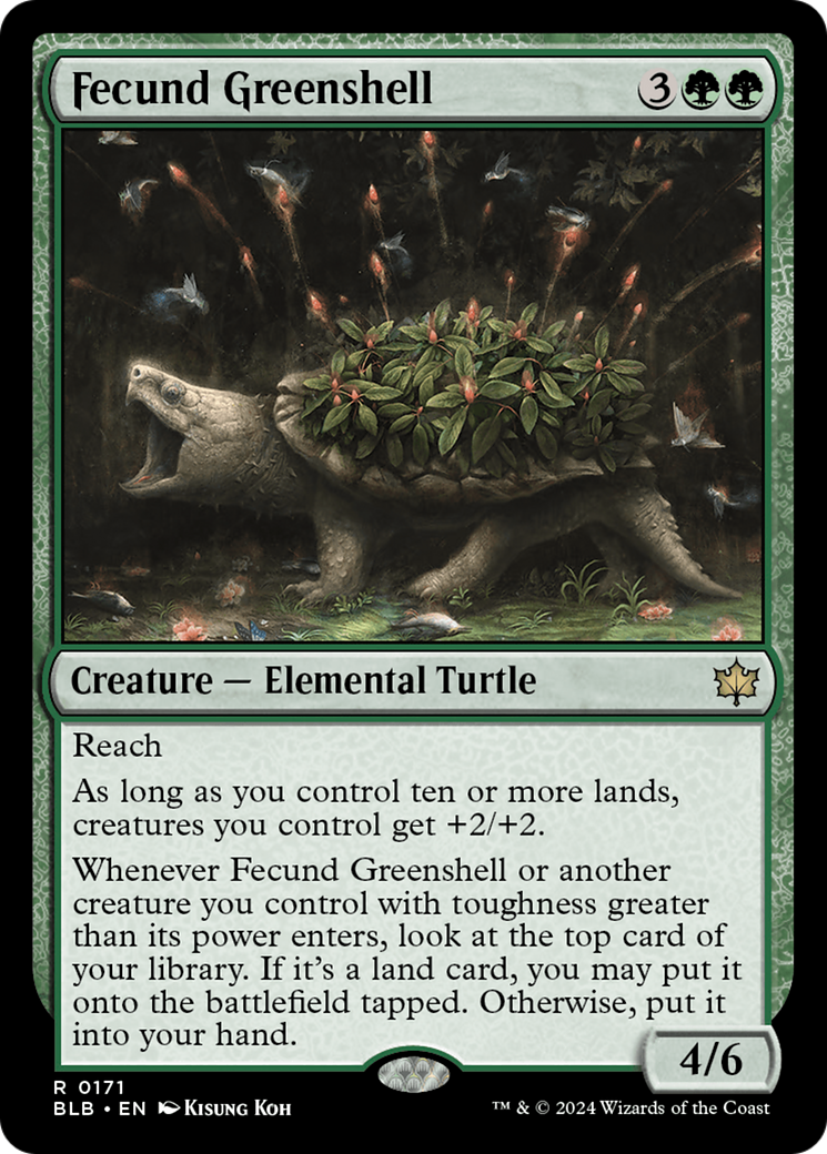 Image of Fecund Greenshell [Bloomburrow]