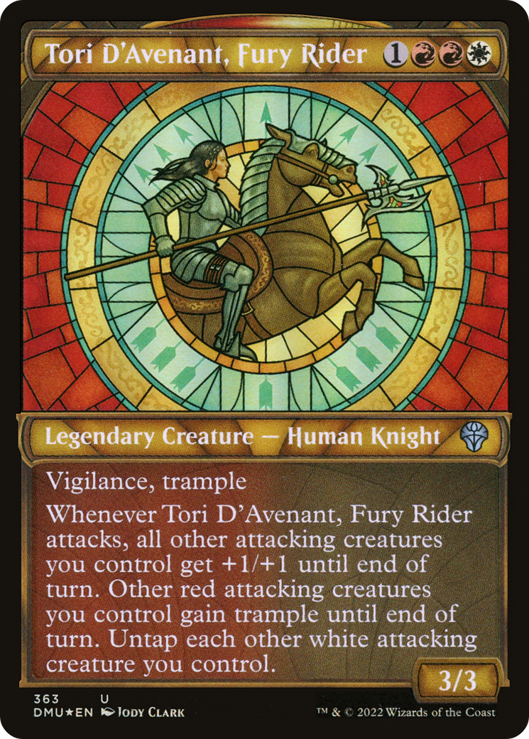 Image of Tori D'Avenant, Fury Rider (Showcase Textured) [Dominaria United]