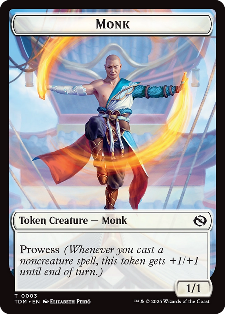 Image of Copy // Monk Double-Sided Token [Tarkir: Dragonstorm Tokens]
