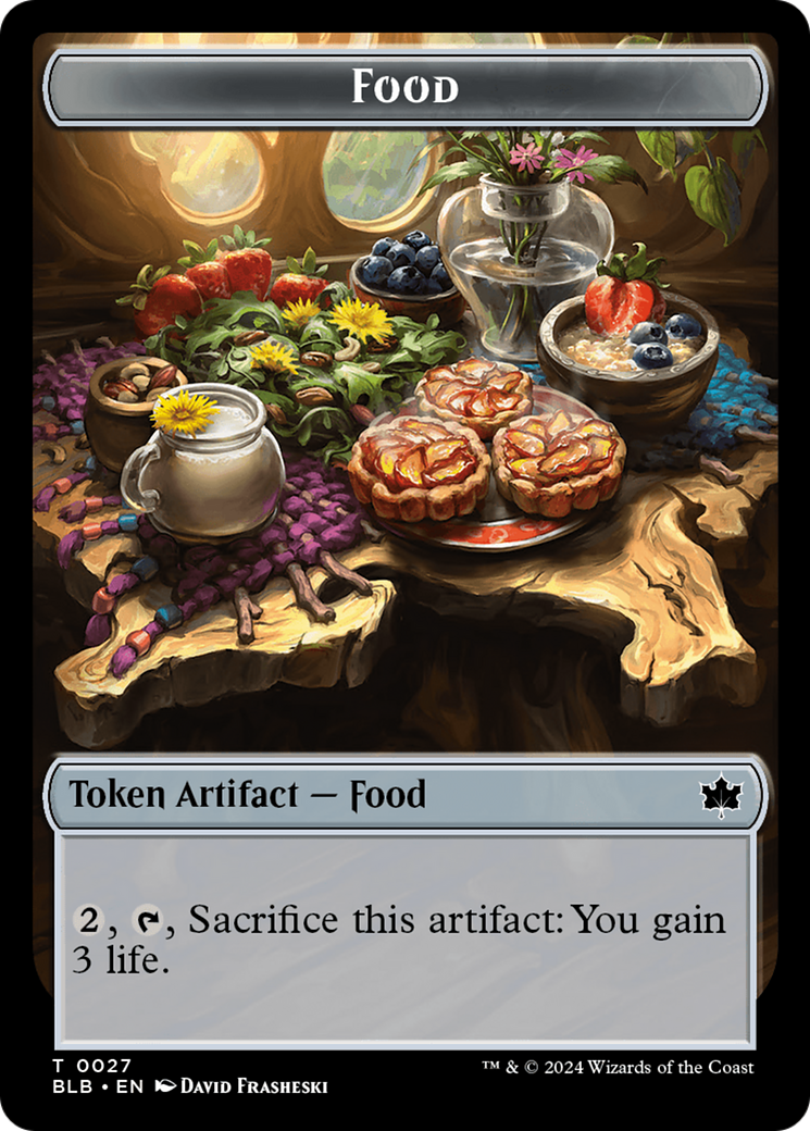 Image of Food // Coruscation Mage Double-Sided Token [Bloomburrow Tokens]