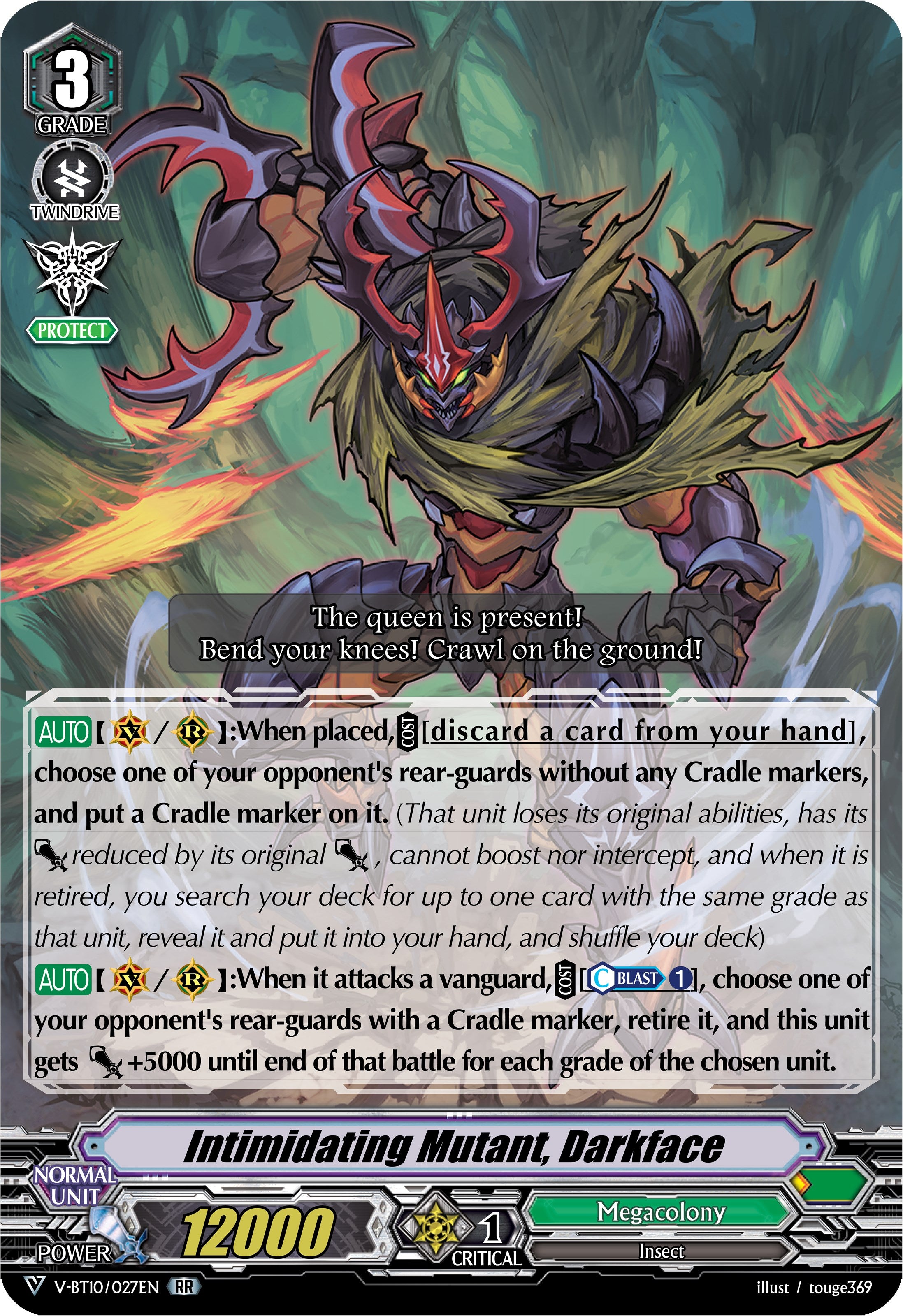 Image of Intimidating Mutant, Darkface (V-BT10/027EN) [Phantom Dragon Aeon]