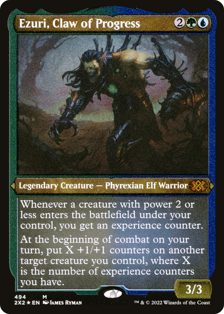 Image of Ezuri, Claw of Progress (Foil Etched) [Double Masters 2022]