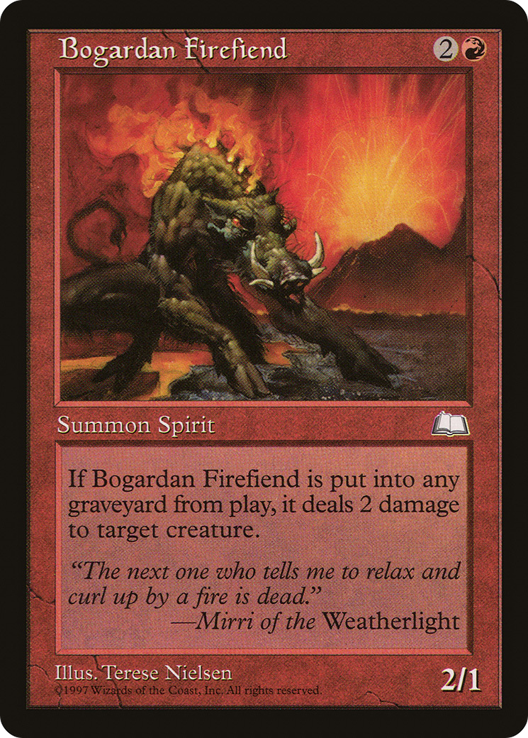 Image of Bogardan Firefiend [Weatherlight]
