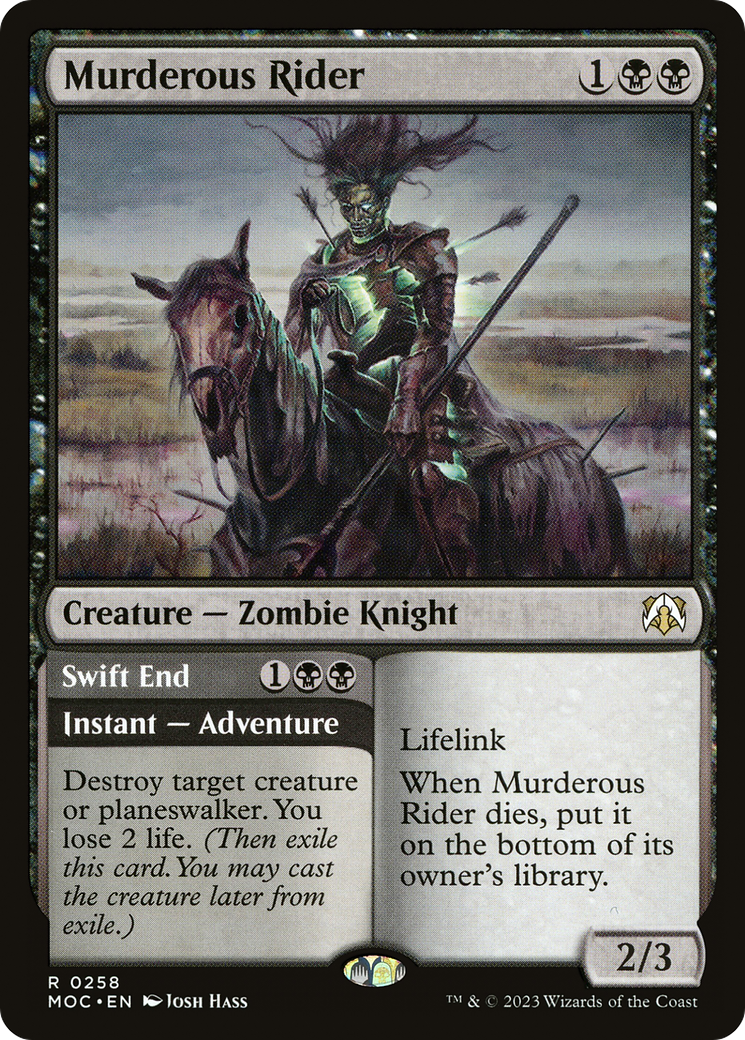 Image of Murderous Rider // Swift End [March of the Machine Commander]