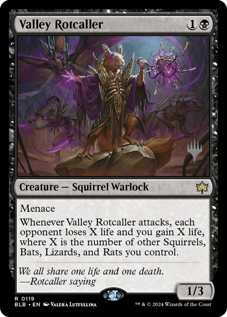 Image of Valley Rotcaller (Promo Pack) [Bloomburrow Promos]