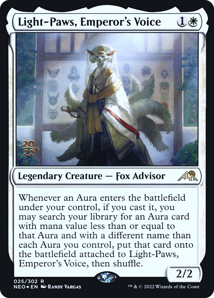 Image of Light-Paws, Emperor's Voice [Kamigawa: Neon Dynasty Prerelease Promos]