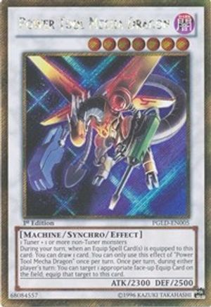 Image of Power Tool Mecha Dragon [PGLD-EN005] Gold Secret Rare