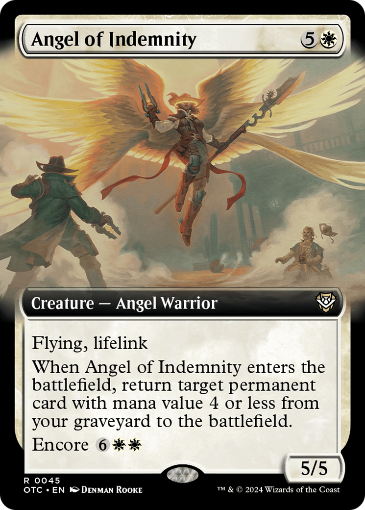 Image of Angel of Indemnity (Extended Art) [Outlaws of Thunder Junction Commander]