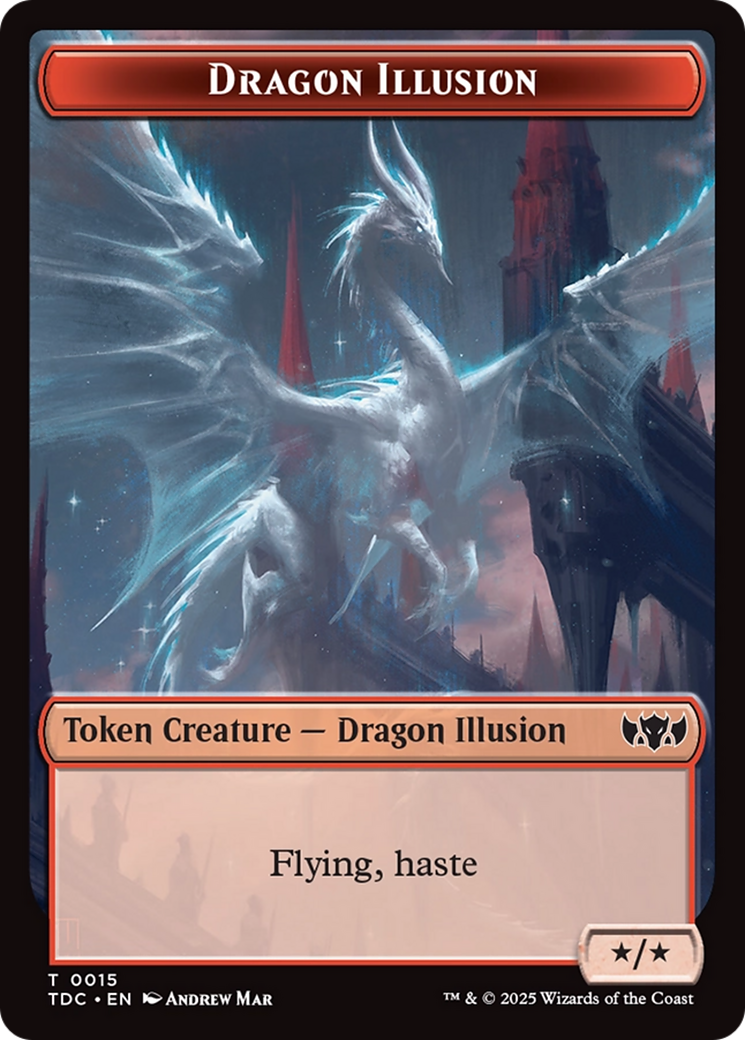 Image of Dragon Illusion // Monk Double-Sided Token [Tarkir: Dragonstorm Commander Tokens]