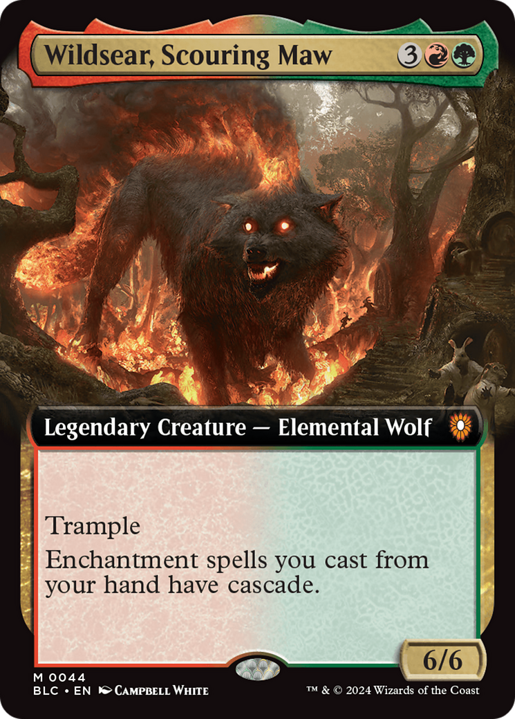 Image of Wildsear, Scouring Maw (Extended Art) [Bloomburrow Commander]