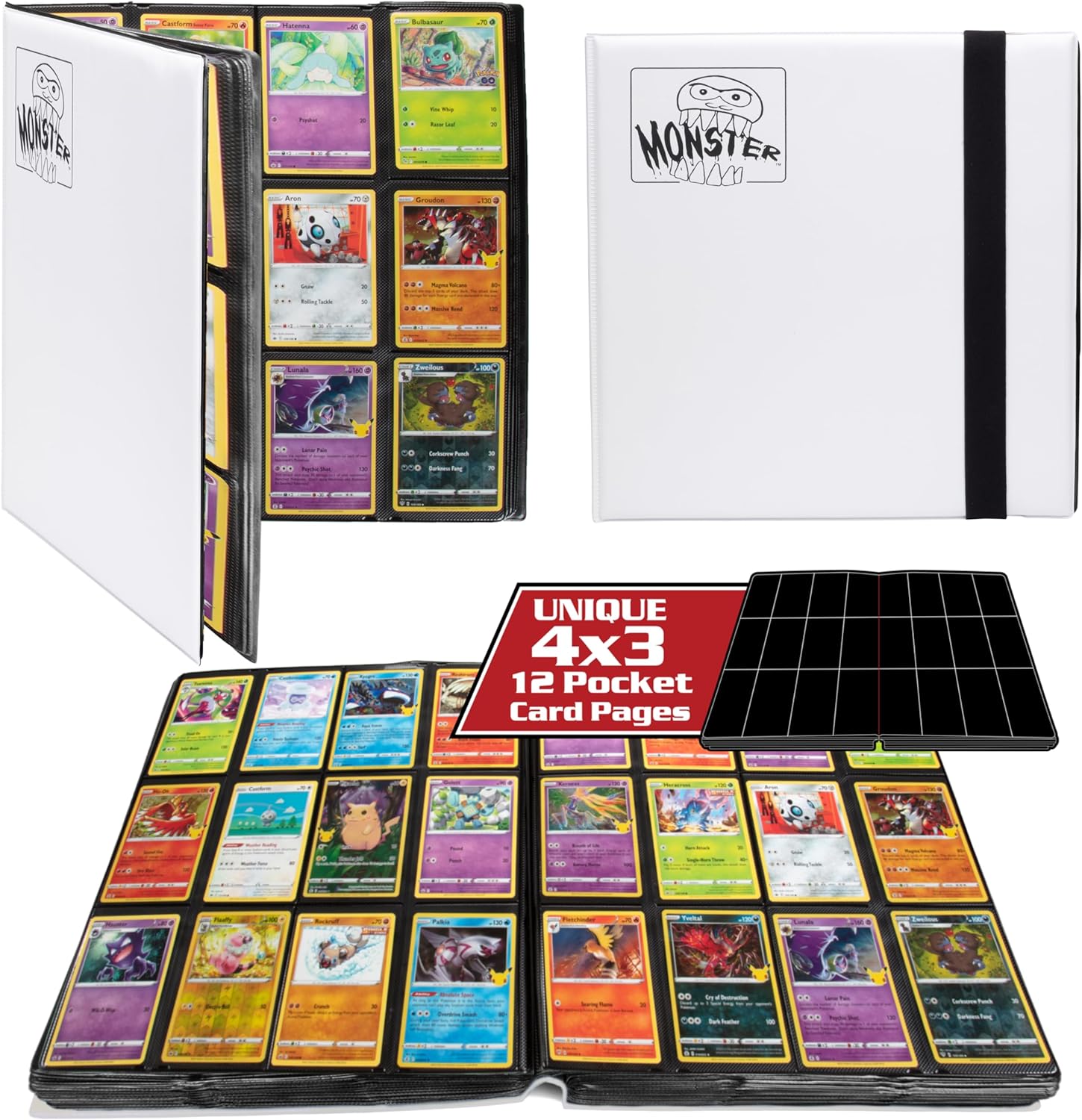 Image of White Matte - Monster Zodiac 12 Pocket Portfolio