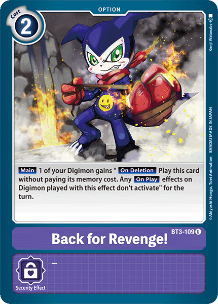 Image of Back for Revenge! [BT3-109] [Release Special Booster Ver.1.0]