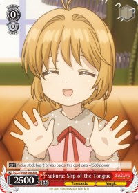 Image of Sakura: Slip of the Tongue (CCS/WX01-060S SR) [Cardcaptor Sakura: Clear Card]