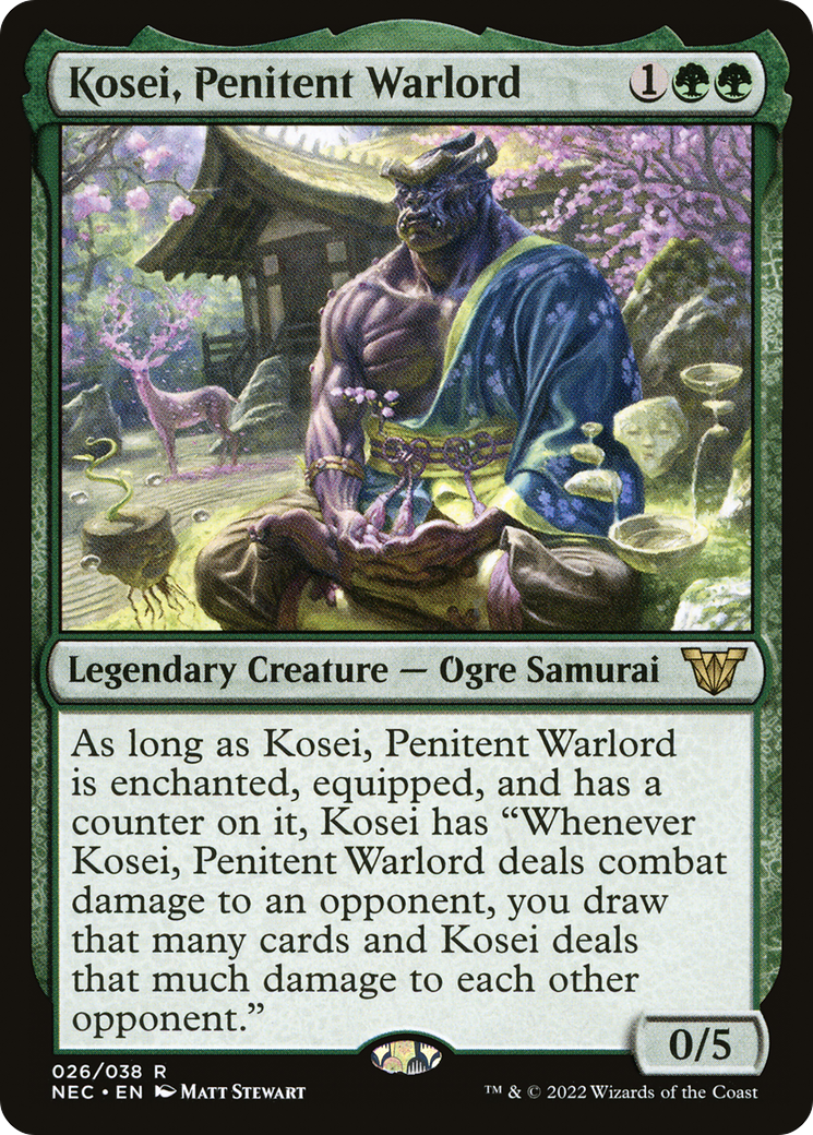 Image of Kosei, Penitent Warlord [Kamigawa: Neon Dynasty Commander]