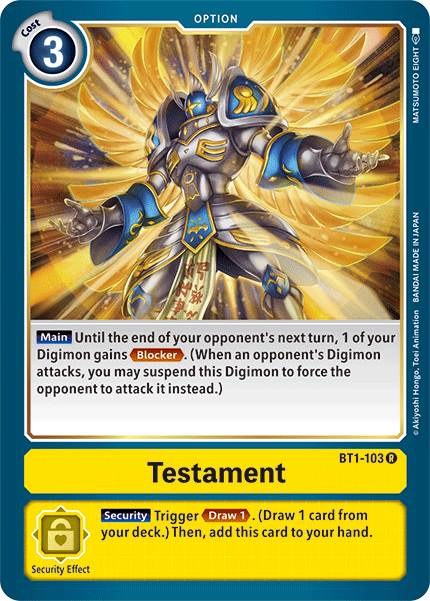 Image of Testament [BT1-103] [Release Special Booster Ver.1.5]