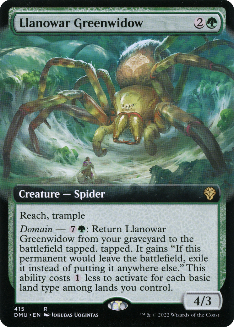Image of Llanowar Greenwidow (Extended Art) [Dominaria United]