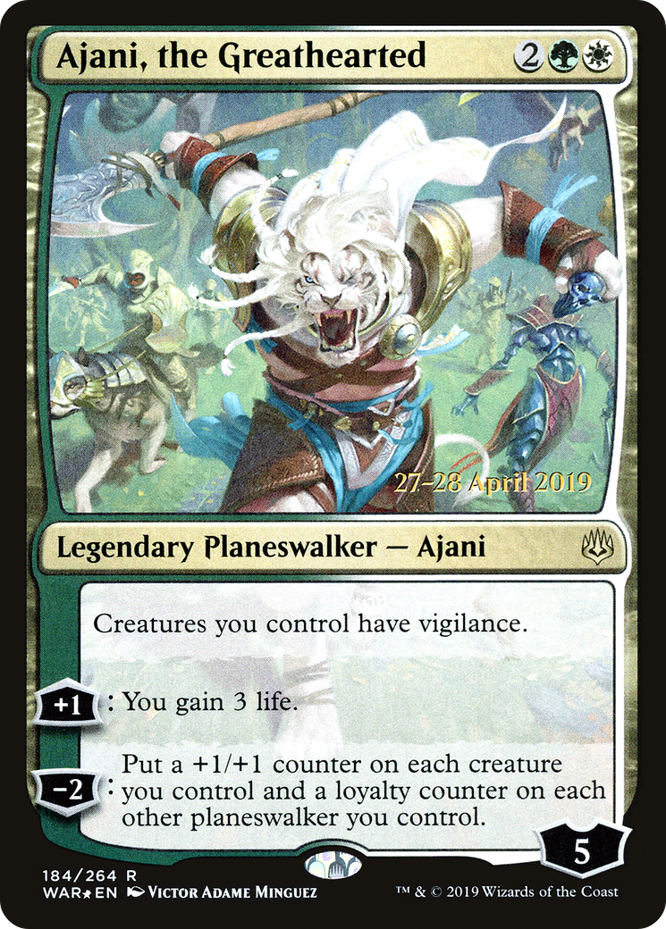 Image of Ajani, the Greathearted [War of the Spark Prerelease Promos]