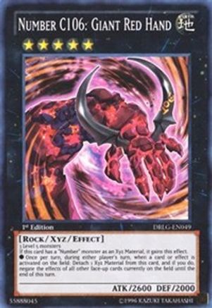 Image of Number C106: Giant Red Hand [DRLG-EN049] Super Rare