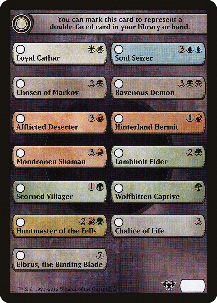 Image of Dark Ascension Checklist [Dark Ascension Tokens]