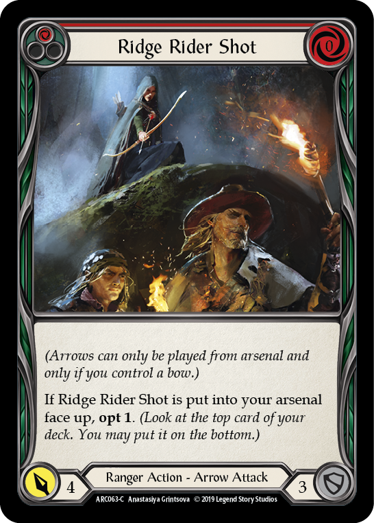 Image of Ridge Rider Shot (Red) [ARC063-C] (Arcane Rising)  1st Edition Normal