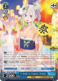 Image of A Walk in Yukata, Emilia (RZ/S55-PE05 PR) (Promo) [Re:ZERO Vol.2]