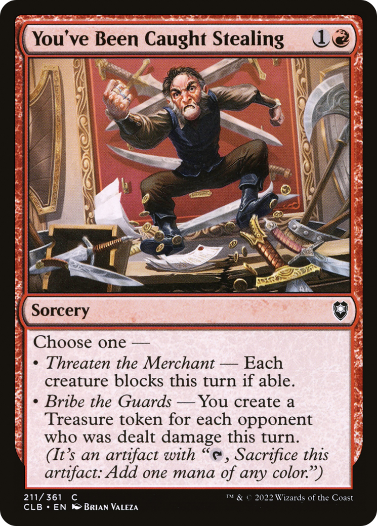 Image of You've Been Caught Stealing [Commander Legends: Battle for Baldur's Gate]