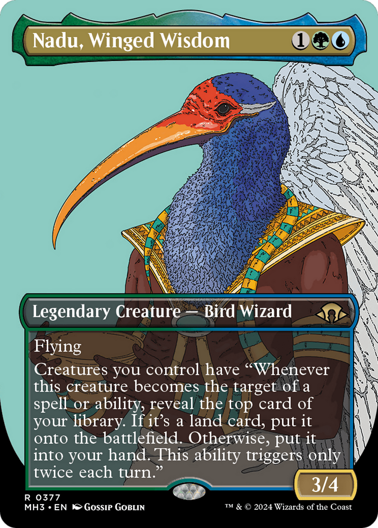 Image of Nadu, Winged Wisdom (Borderless) [Modern Horizons 3]