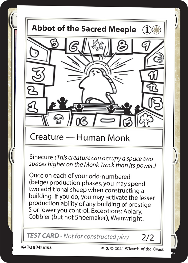 Image of Abbot of the Sacred Meeple [Mystery Booster 2 Playtest Cards]