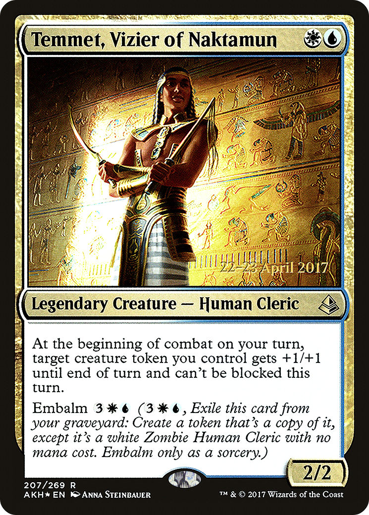 Image of Temmet, Vizier of Naktamun [Amonkhet Prerelease Promos]