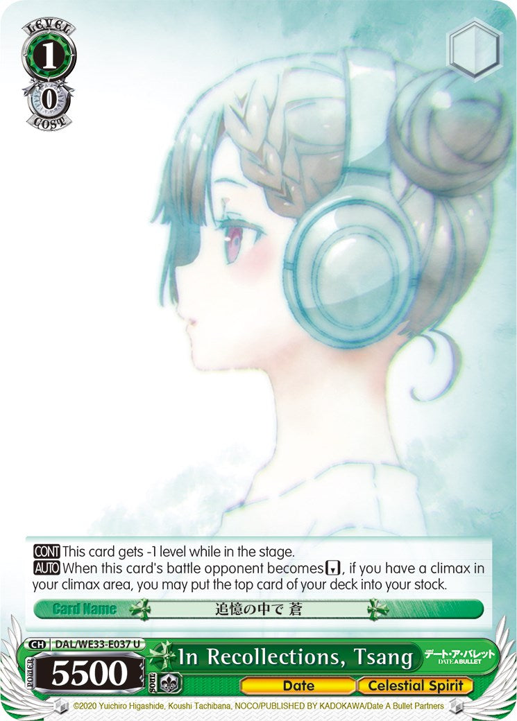 Image of In Recollections, Tsang (DAL/WE33-E037 U) (Parallel Foil) [Date A Bullet]