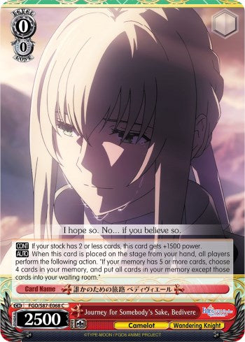Image of Journey for Somebody's Sake, Bedivere (FGO/S87-E068 C) [Fate/Grand Order THE MOVIE Divine Realm of the Round Table: Camelot]